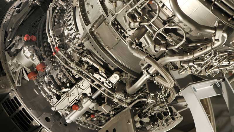 Aircraft engine parts detail